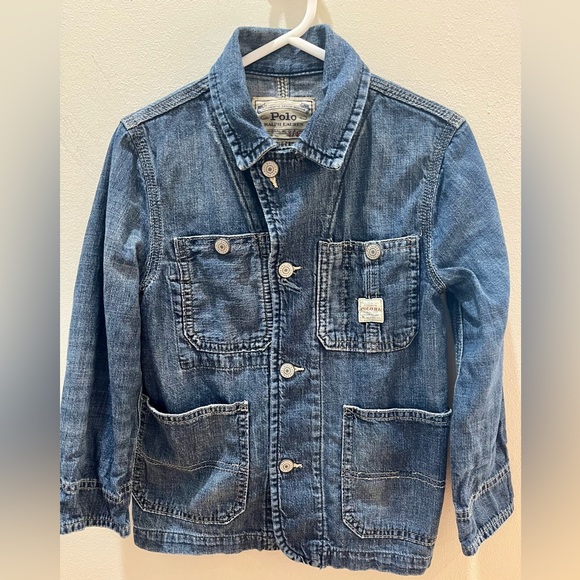 Polo by Ralph Lauren Denim Trucker Jacket Washed Cotton Boys Size 4T - Picture 1 of 8